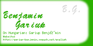 benjamin gariup business card